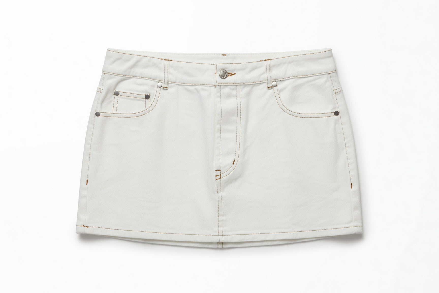 Olivaceous White Jean Skirt
