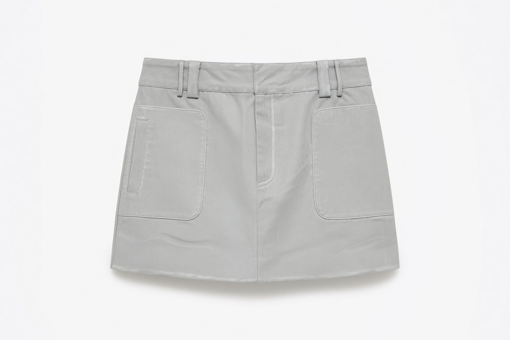 Washed Cargo Mini Skirt