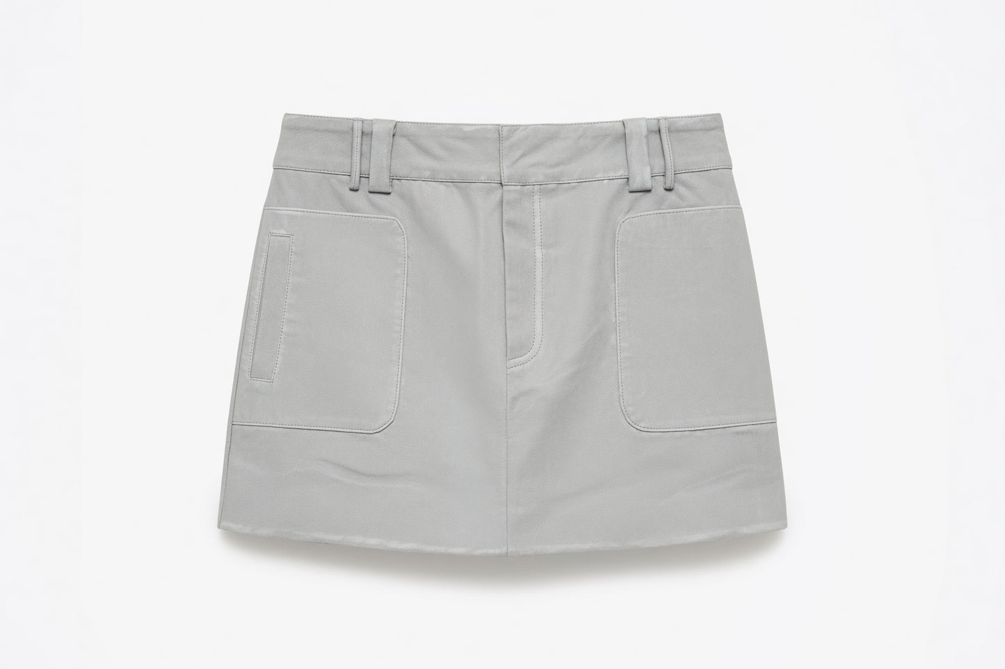 Washed Cargo Mini Skirt