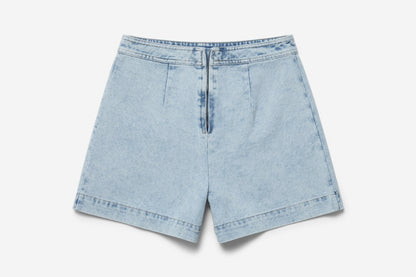 Zip Up Denim Wrap Skort