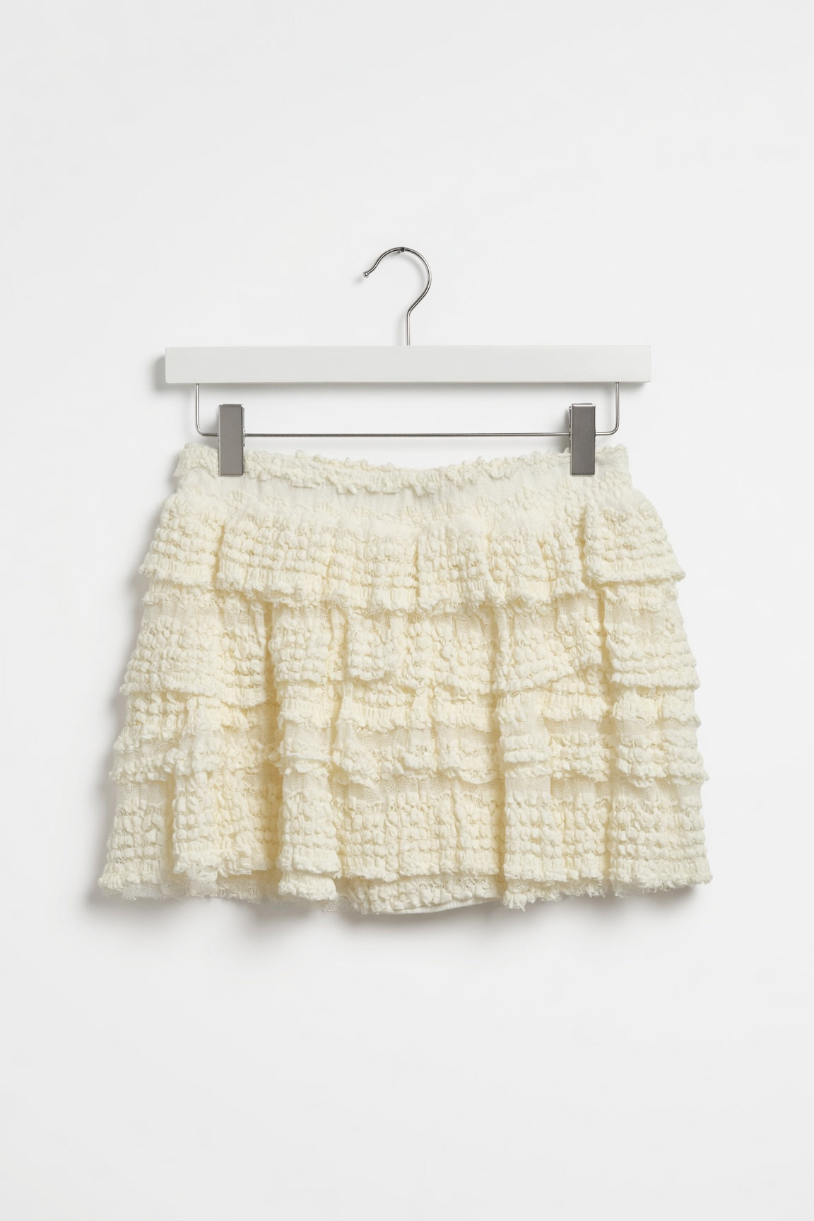 Textured Knit Ruffle Skort