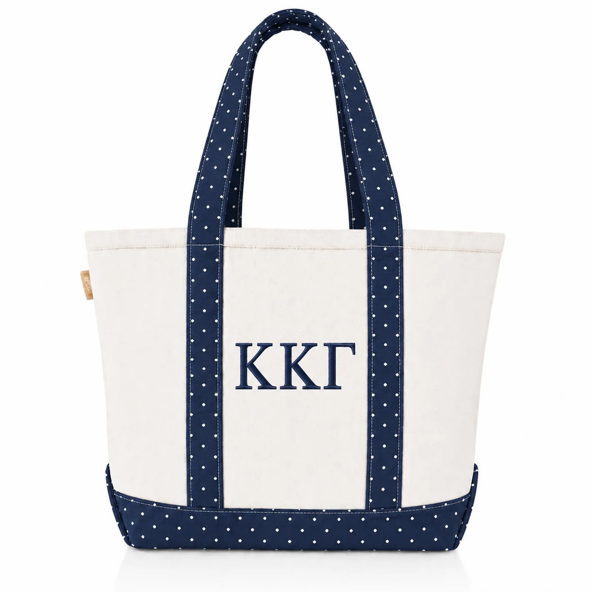 Rush Greek Gifts: Canvas Polka Dot Tote Bag
