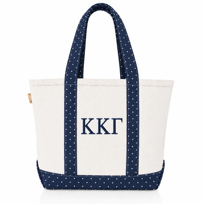 Rush Greek Gifts: Canvas Polka Dot Tote Bag