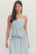 Eyelet Skirt Set