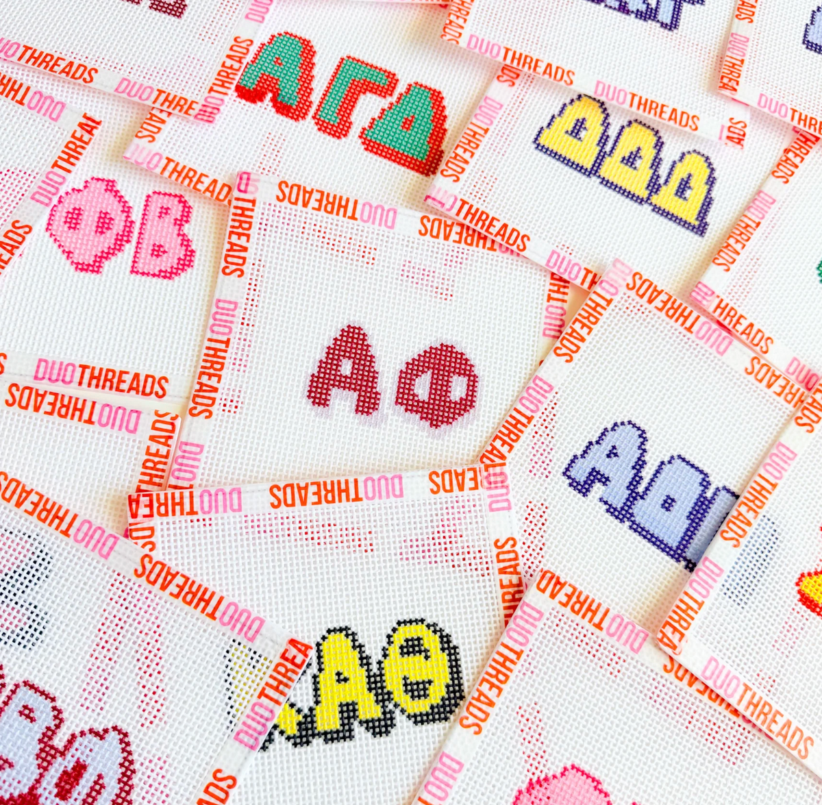 Duo: Bubble Letter Needlepoint Kit