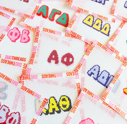 Duo: Bubble Letter Needlepoint Kit