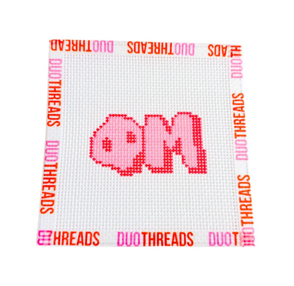 Duo: Bubble Letter Needlepoint Kit