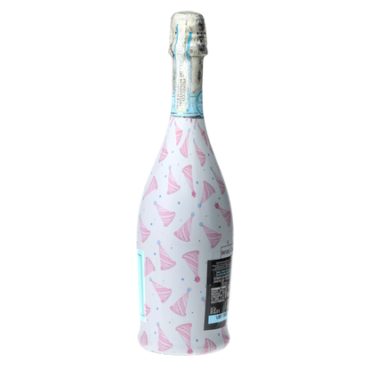 Pastel Birthday Party Hats Prosecco Bottle Wrap