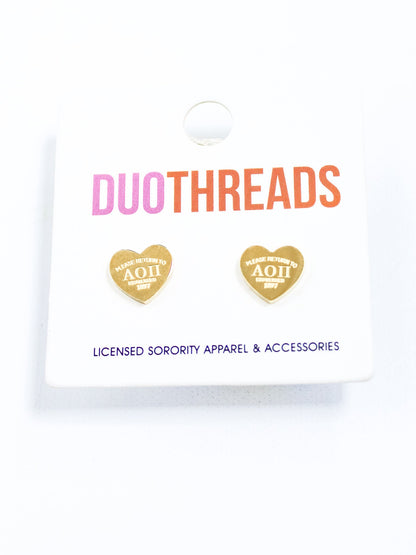 Heart Sorority Earrings