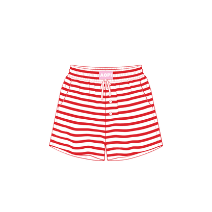 Pin Stripe Sweat Shorts
