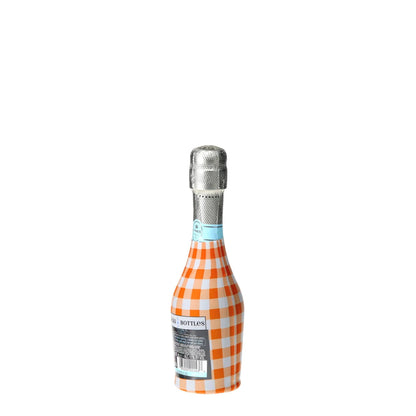 Orange & White Gingham Mini Prosecco Wraps (Set of 3)