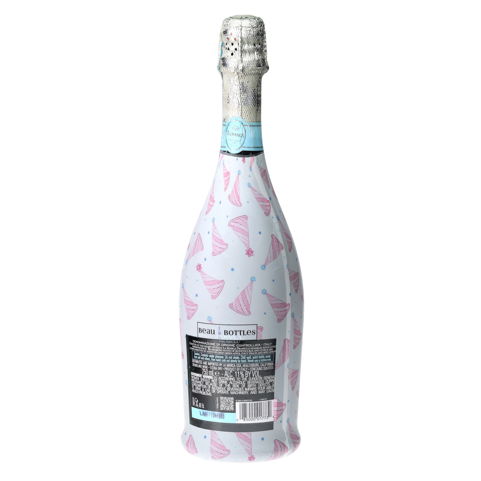 Pastel Birthday Party Hats Prosecco Bottle Wrap