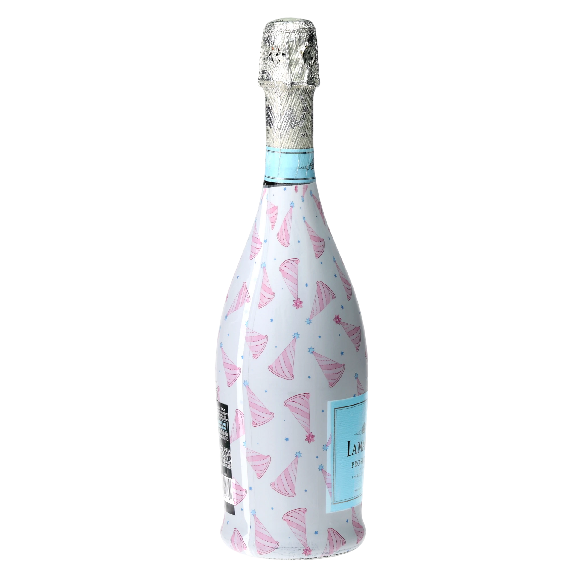 Pastel Birthday Party Hats Prosecco Bottle Wrap