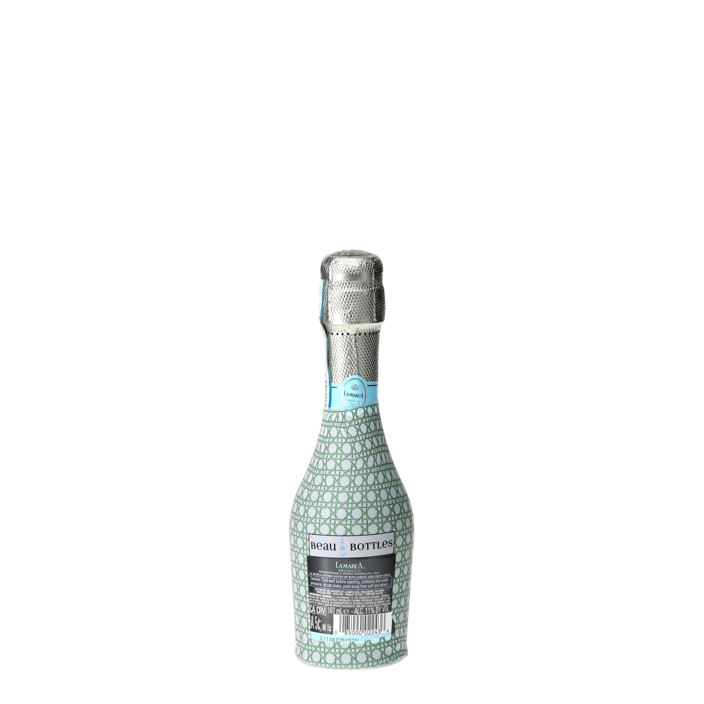 Sage & White Cane Mini Prosecco Wraps (Set of 3)