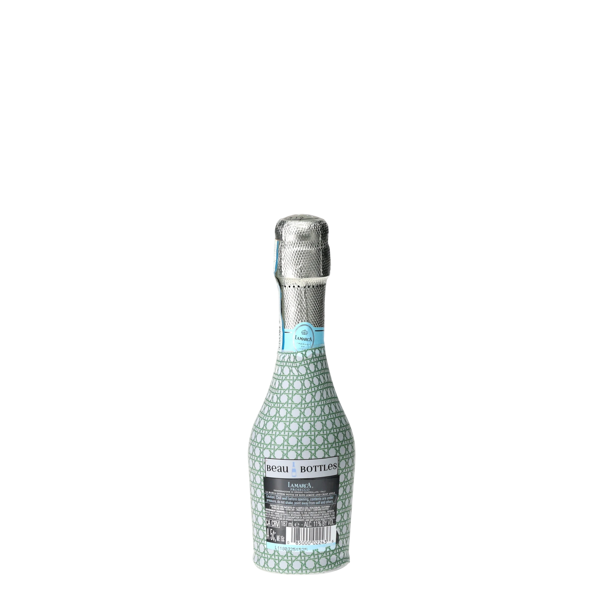 Sage & White Cane Mini Prosecco Wraps (Set of 3)