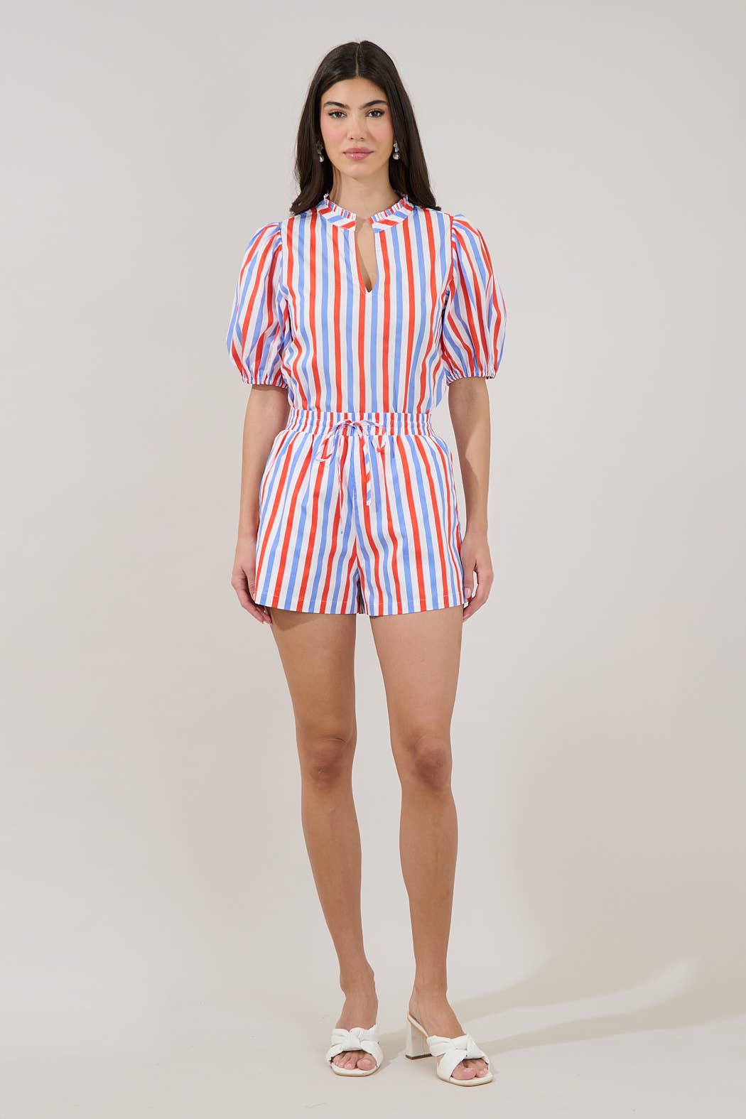Taliya Drawstring Shorts Stripe