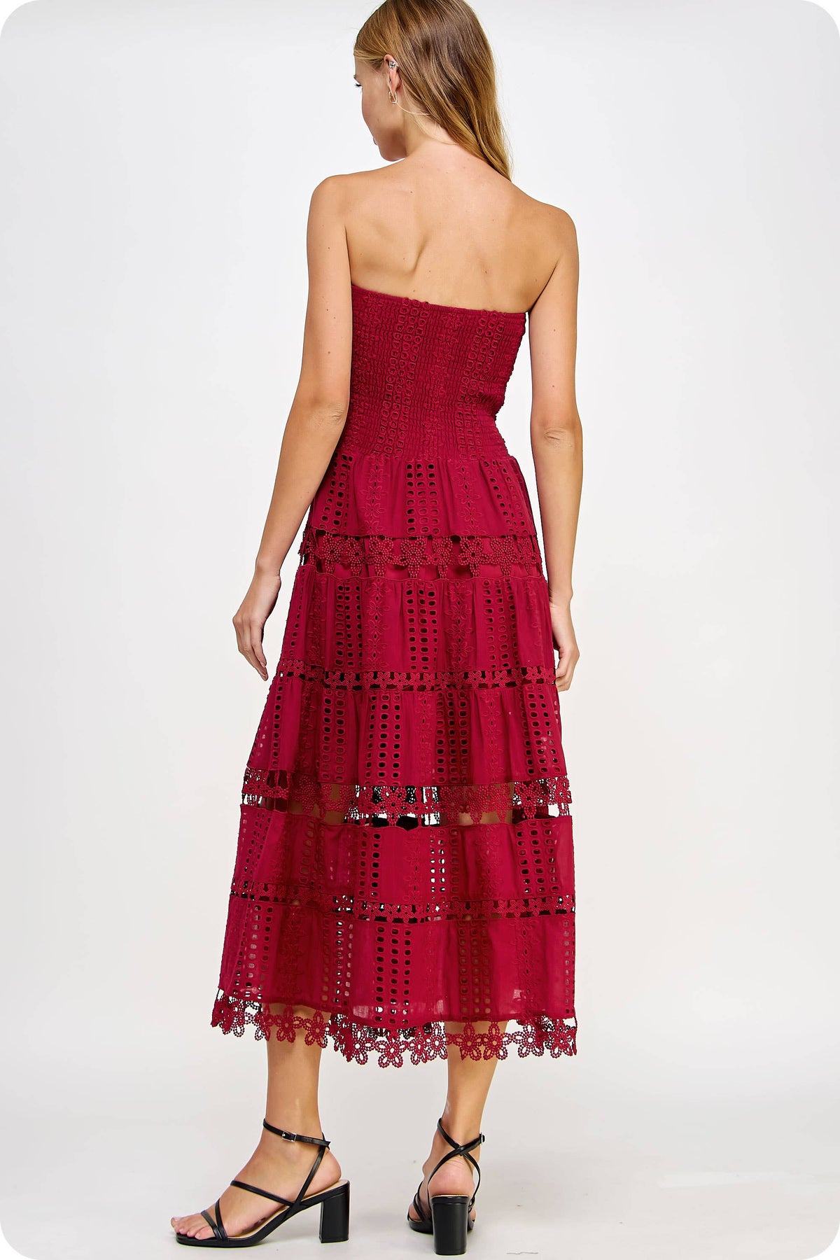 Eyelet Lace Tube Dress