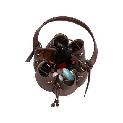 Laguna Mini Chocolate Recycled Vegan Suede Top Handle Bag