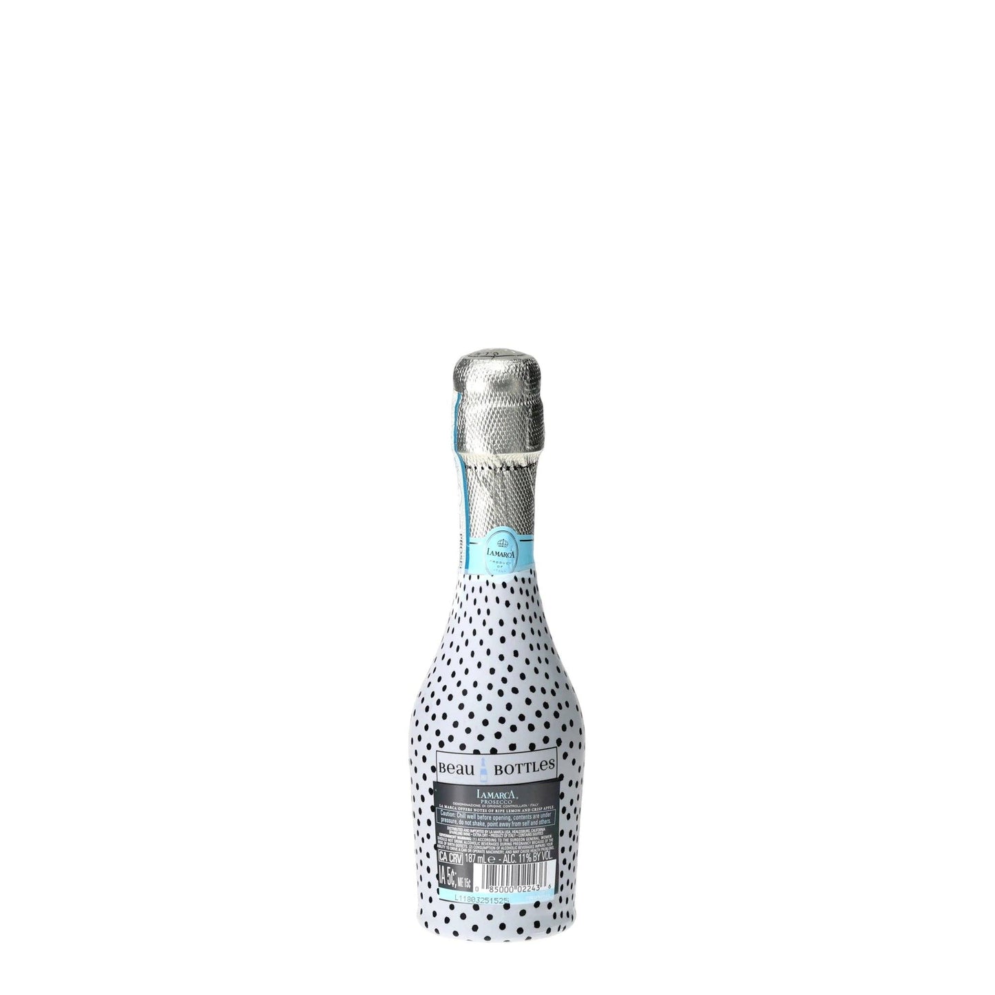 Black & White Dots Mini Prosecco Wraps (Set of 3)