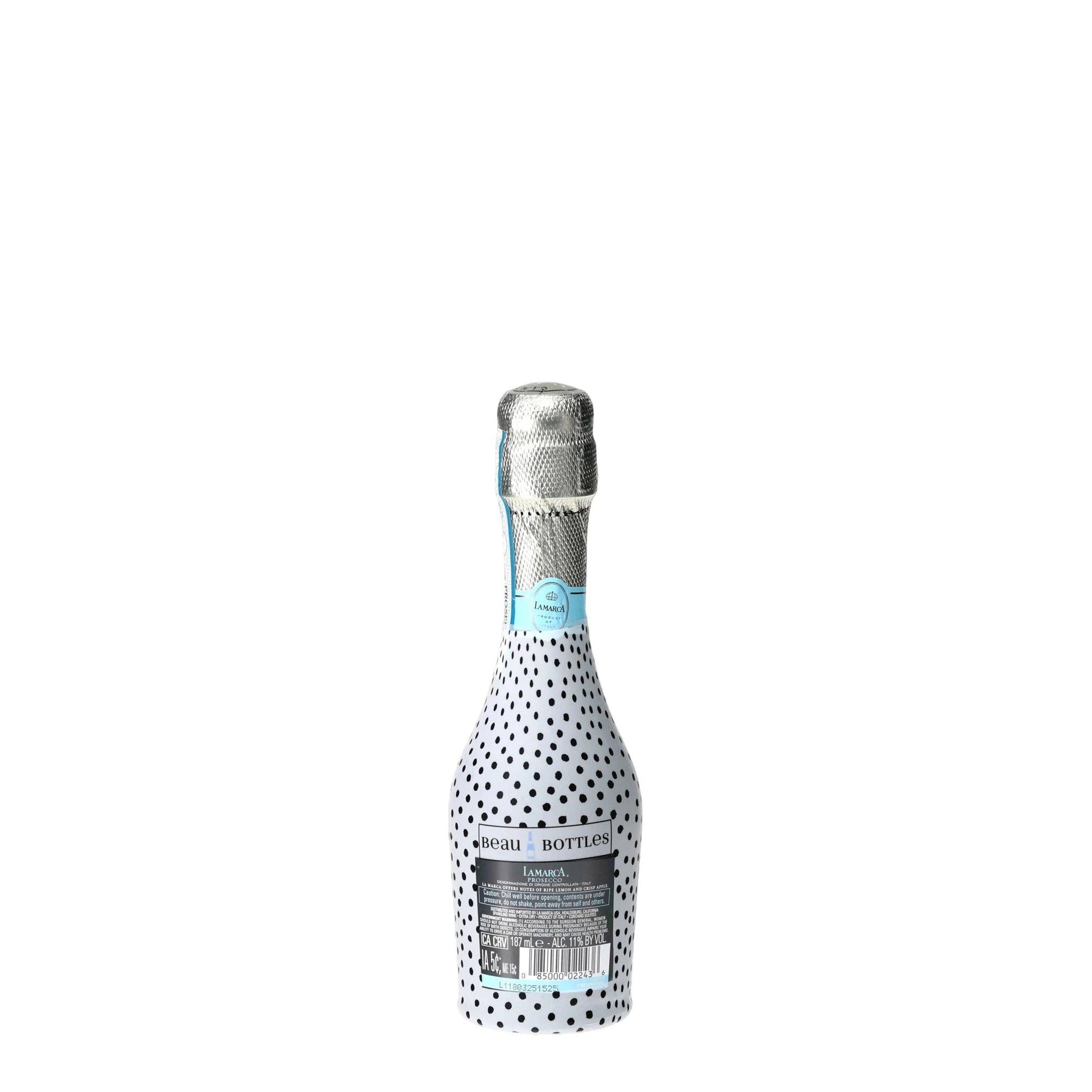 Black & White Dots Mini Prosecco Wraps (Set of 3)