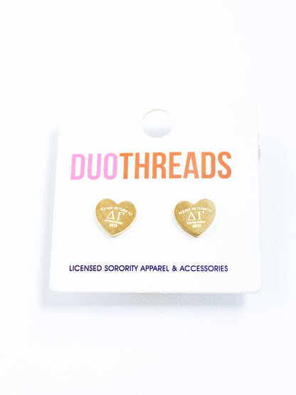 Heart Sorority Earrings