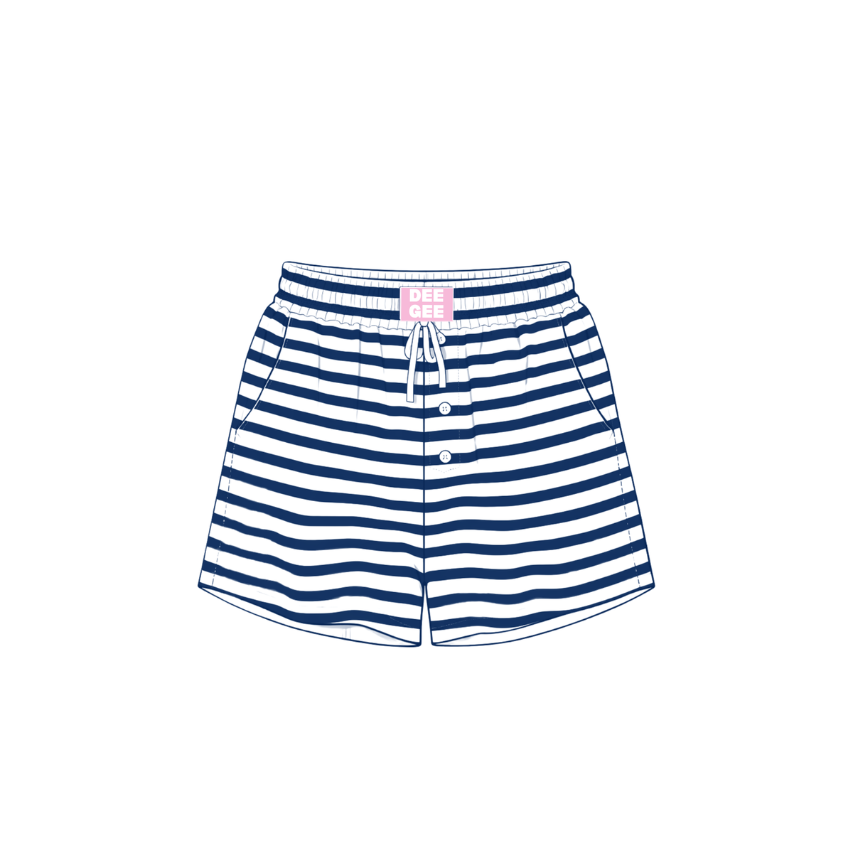 Pin Stripe Sweat Shorts
