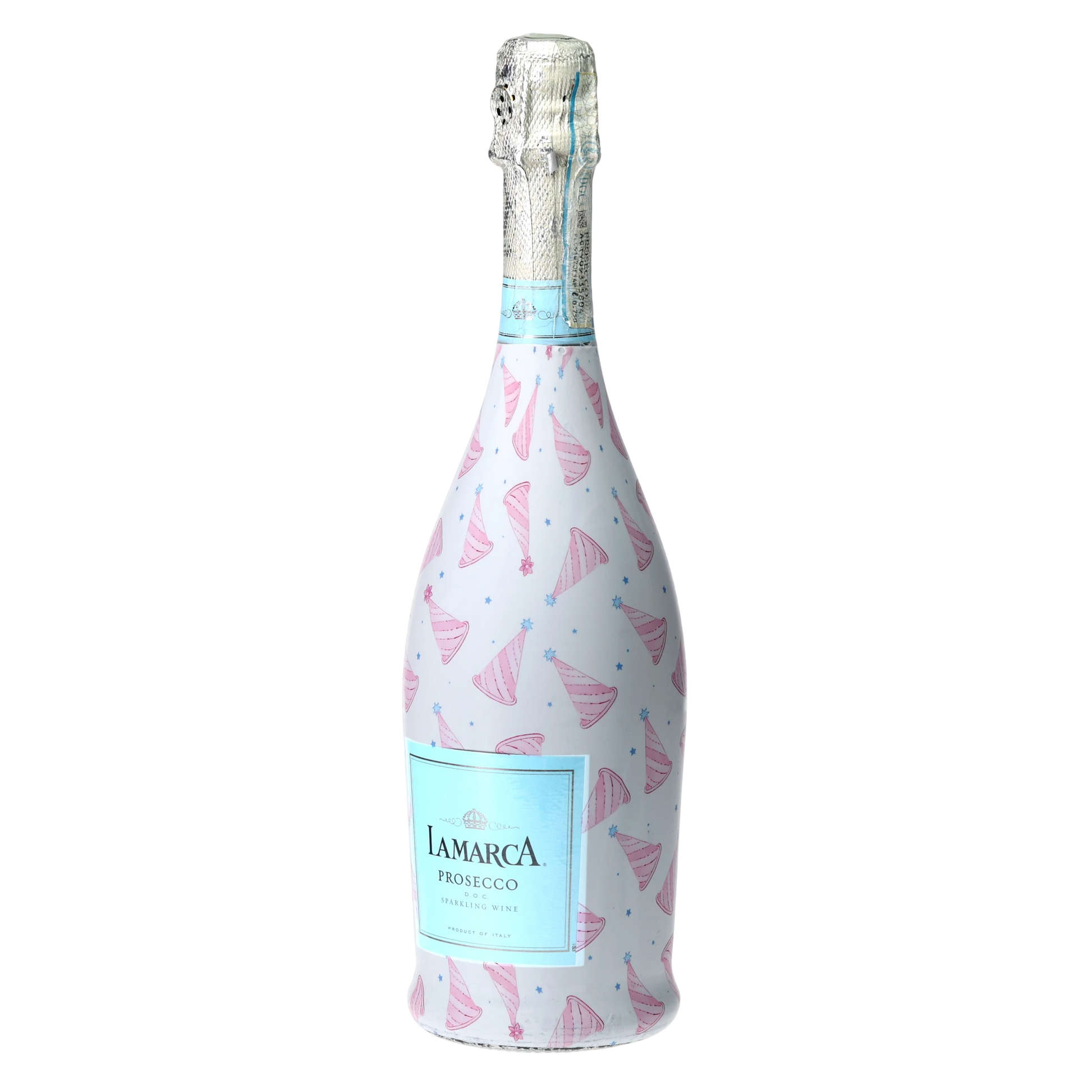 Pastel Birthday Party Hats Prosecco Bottle Wrap