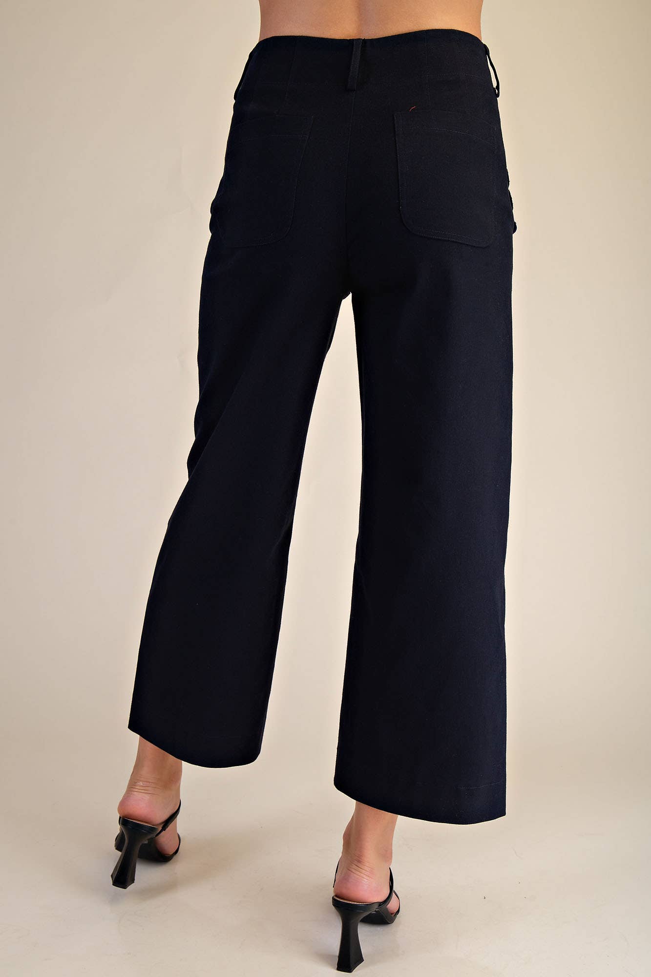 Colette Wide-Leg Scallop Pocket Pants - Reorder Friendly