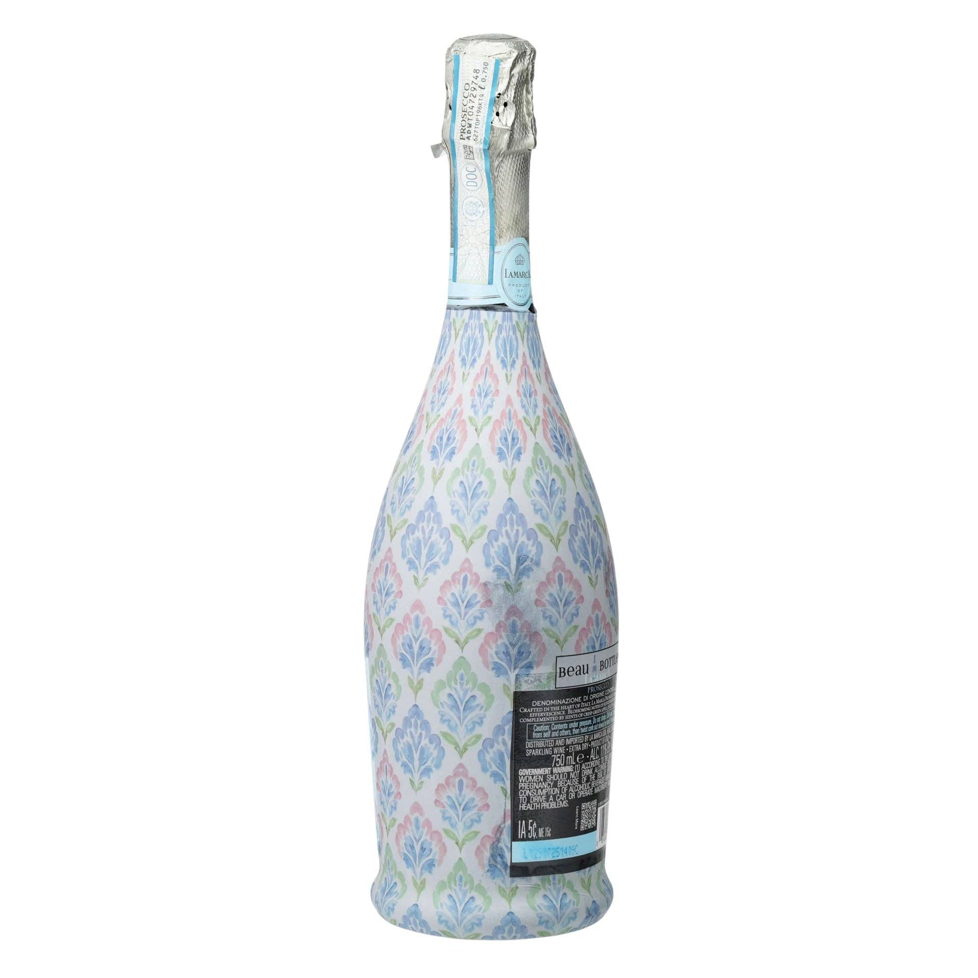 Grandmillennial Pastel Jewels Prosecco Bottle Wrap