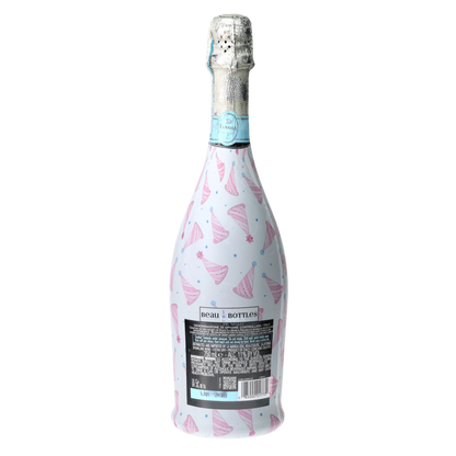 Pastel Birthday Party Hats Prosecco Bottle Wrap
