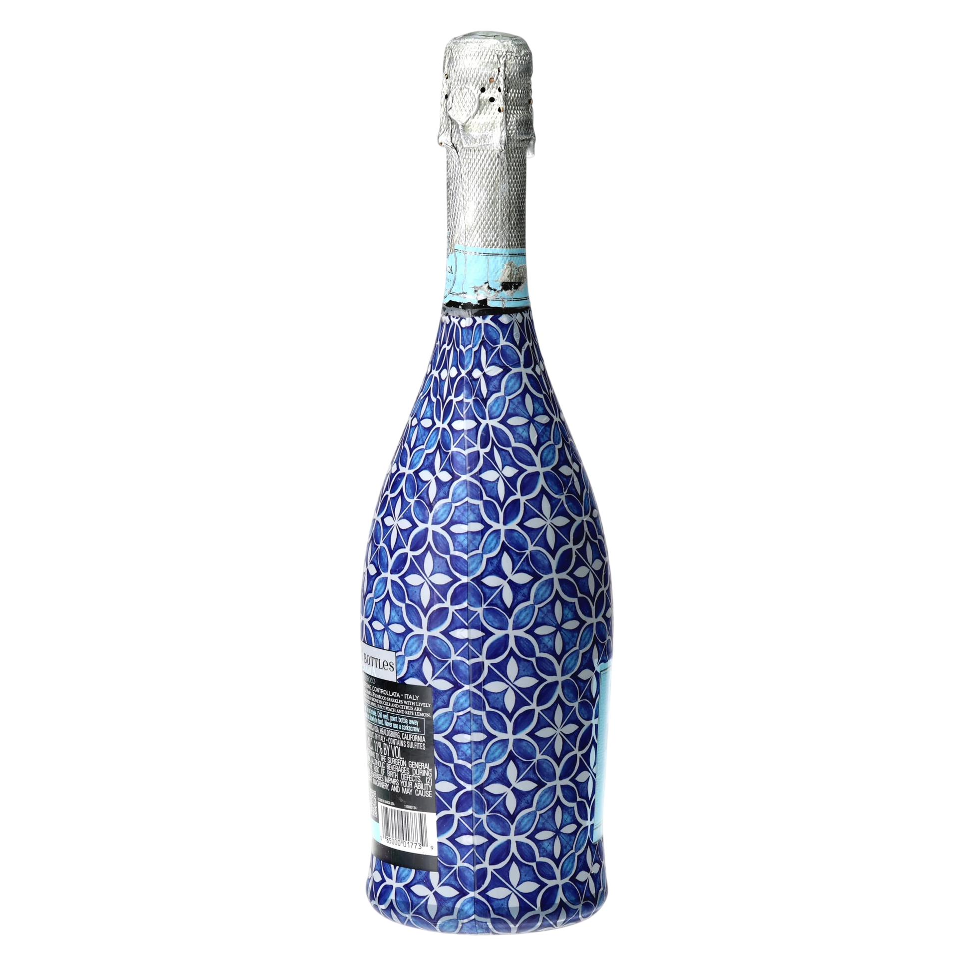 Andalusian Tile Prosecco Bottle Wrap
