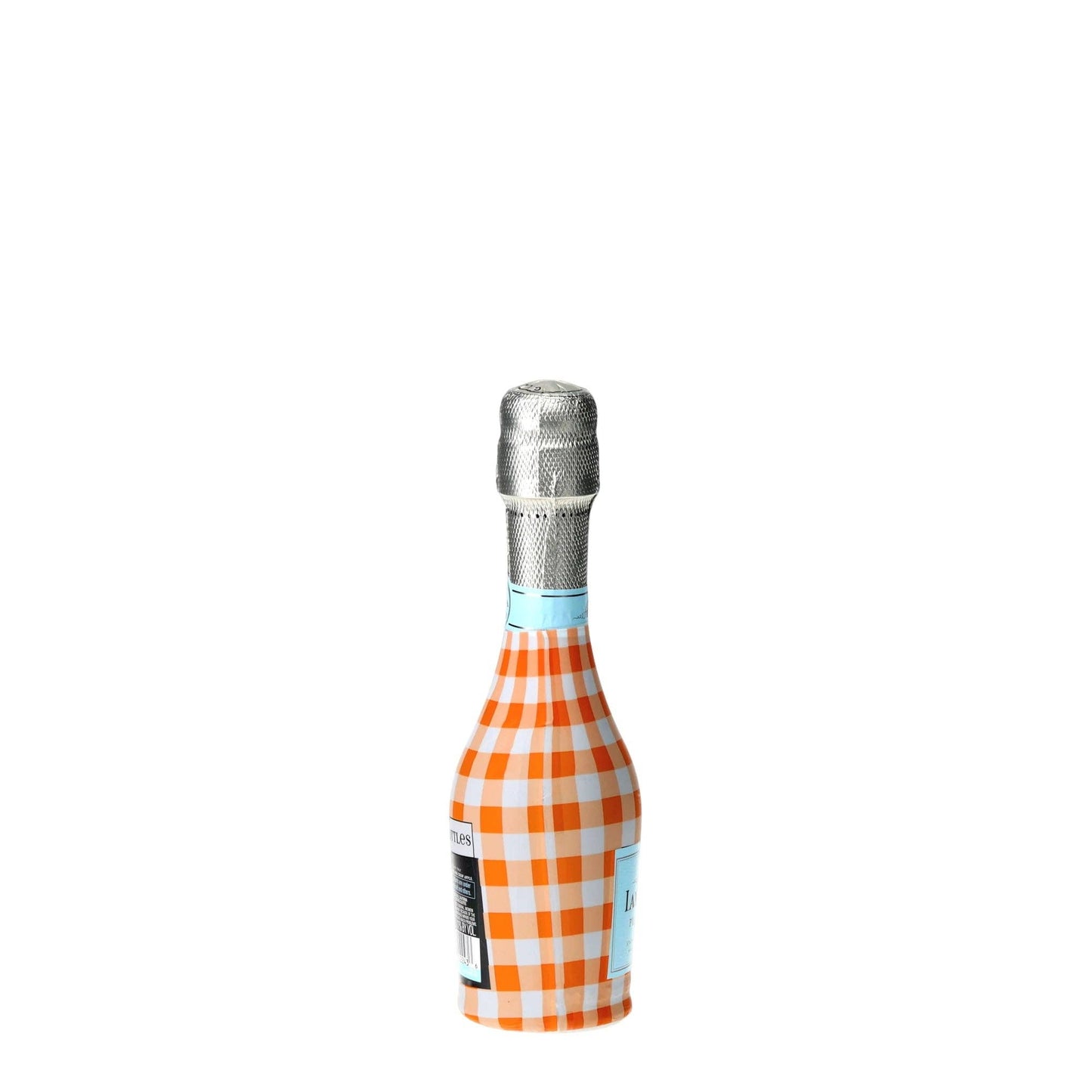 Orange & White Gingham Mini Prosecco Wraps (Set of 3)
