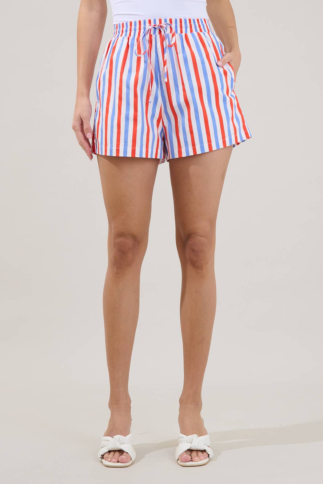 Taliya Drawstring Shorts Stripe
