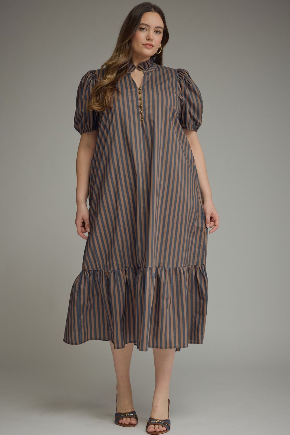 Entro: Striped Maxi Dress