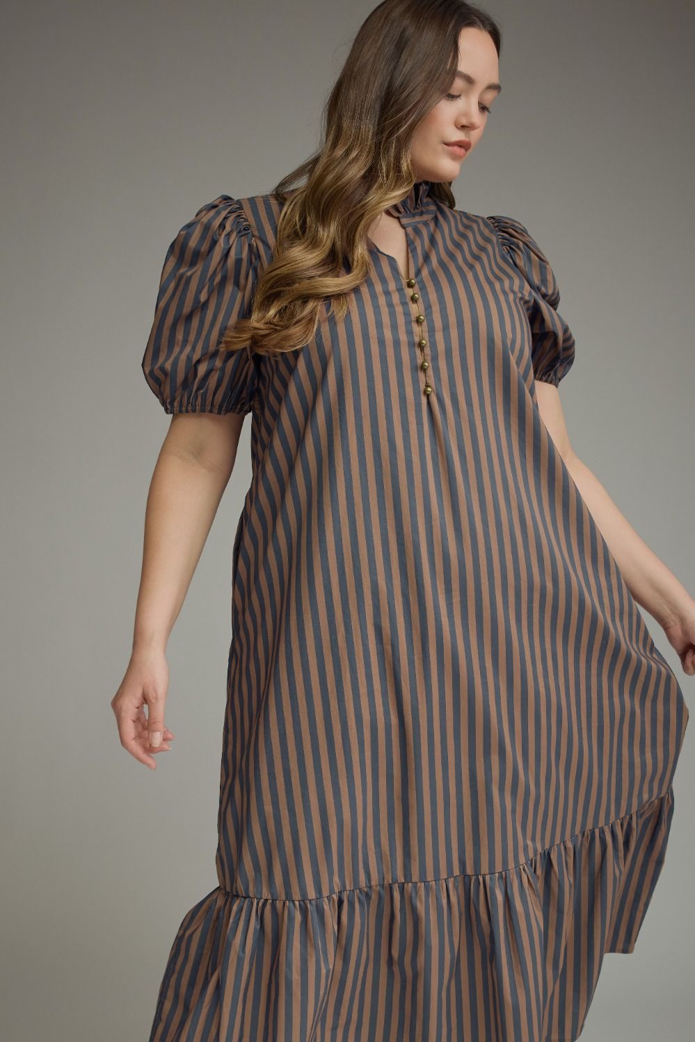Entro: Striped Maxi Dress