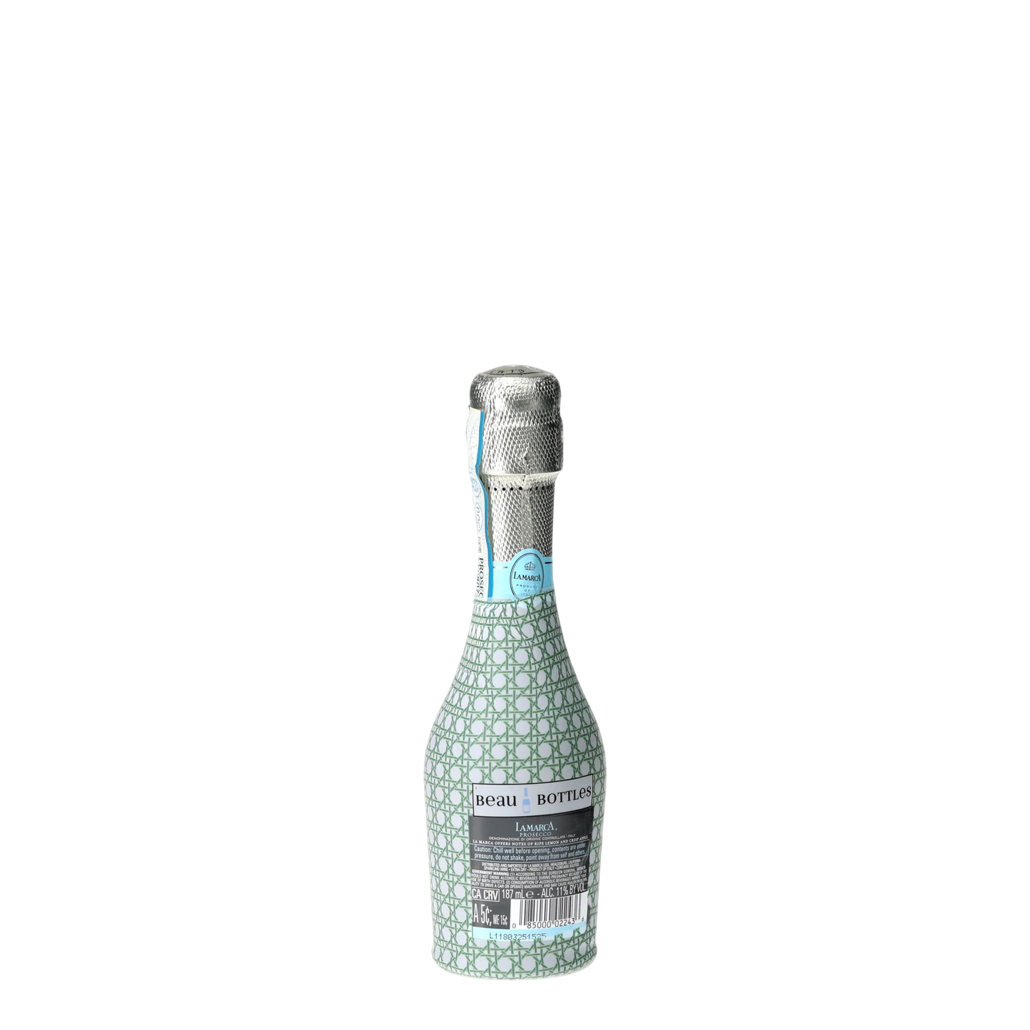 Sage & White Cane Mini Prosecco Wraps (Set of 3)