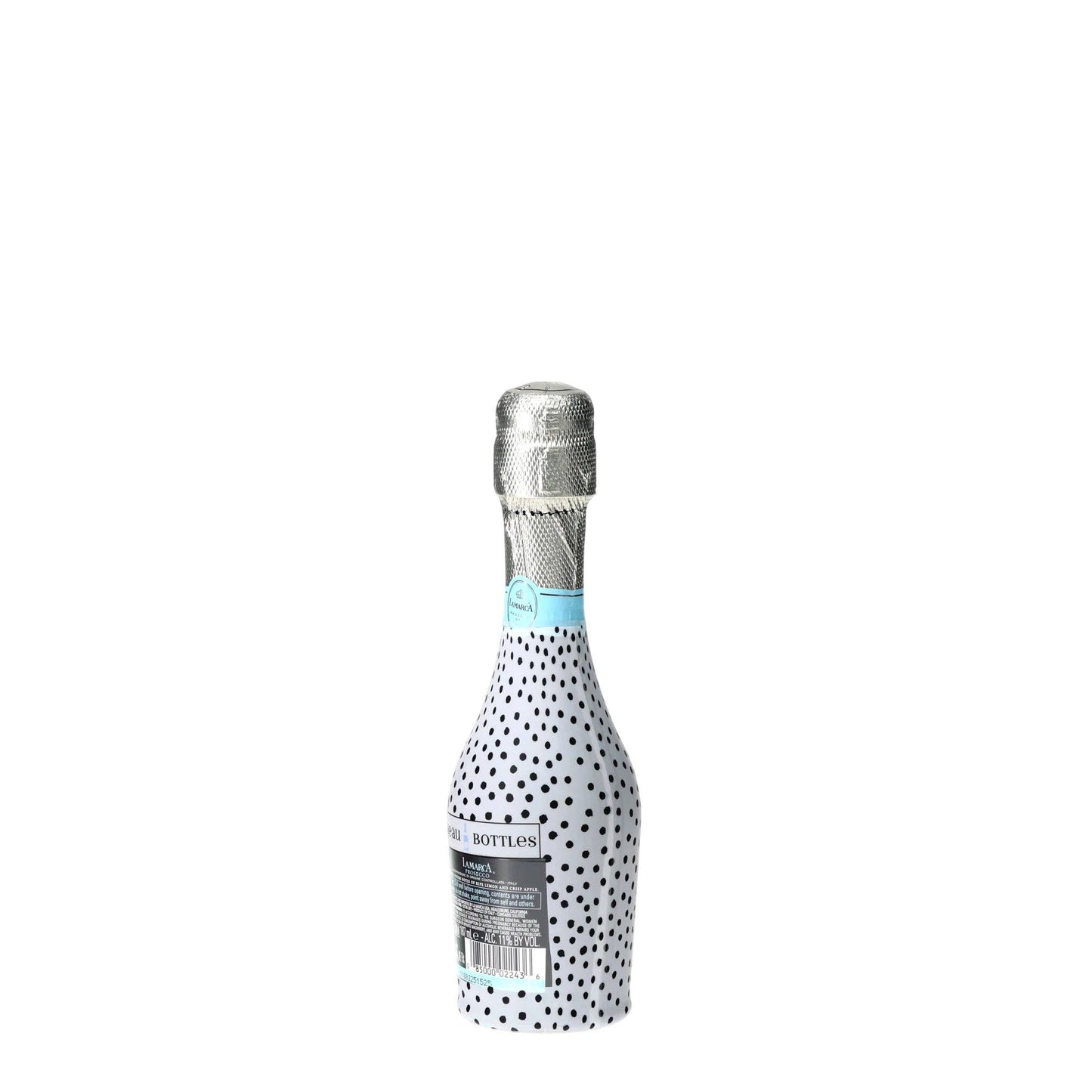 Black & White Dots Mini Prosecco Wraps (Set of 3)