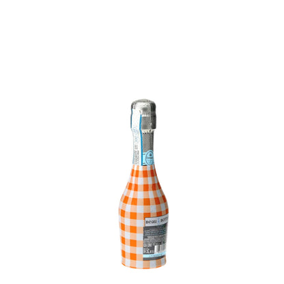 Orange & White Gingham Mini Prosecco Wraps (Set of 3)