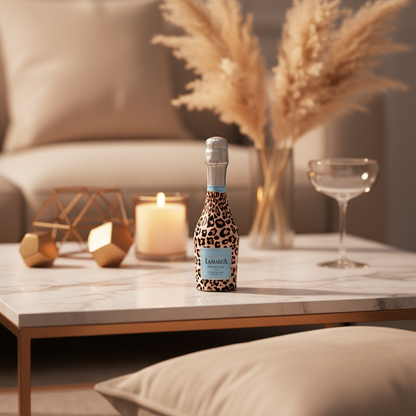 Tan Leopard Mini Prosecco Wraps (Set of 3)