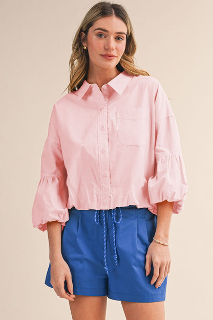 Enmerci: Bubble Sleeve top