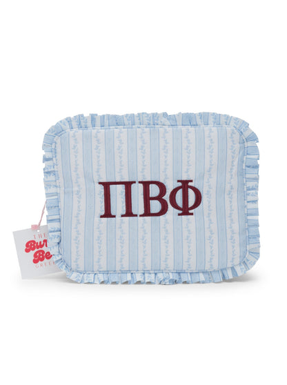 Busy Bee: Sorority Ruffle Makeup Bag
