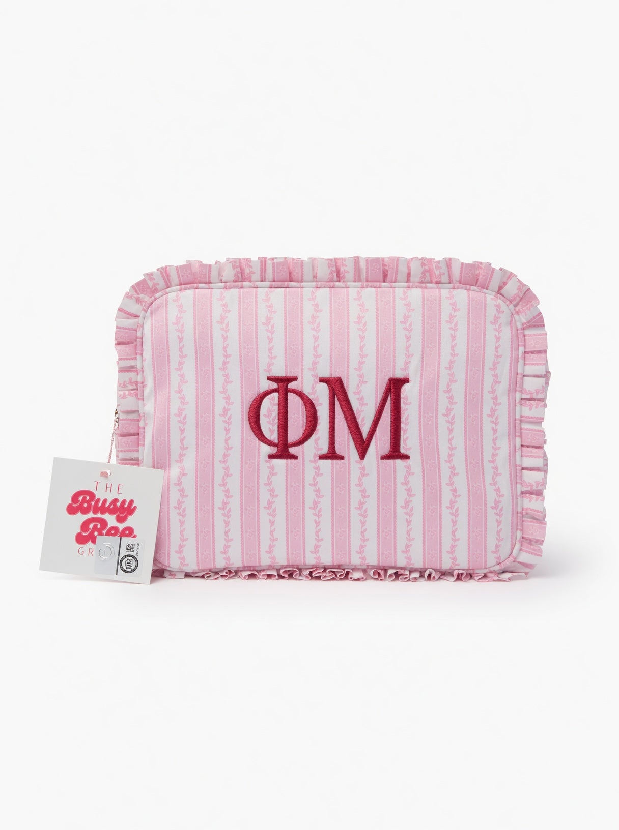 Busy Bee: Sorority Ruffle Makeup Bag