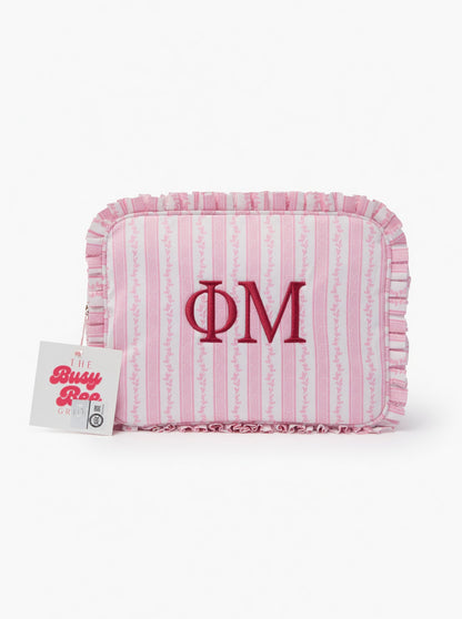 Busy Bee: Sorority Ruffle Makeup Bag