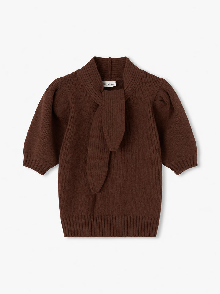 Entro: Tie Top Short Sleeve Sweater