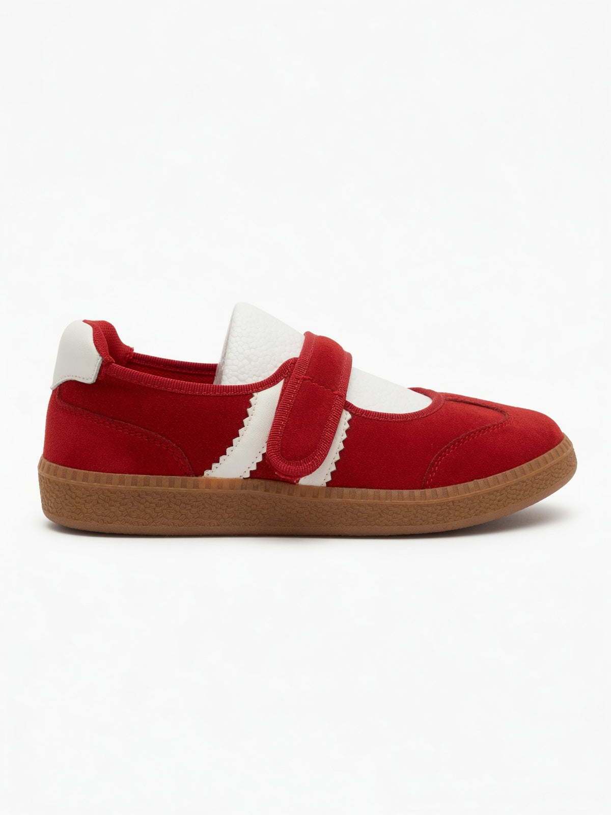 Hey Girl Red Faux Suede