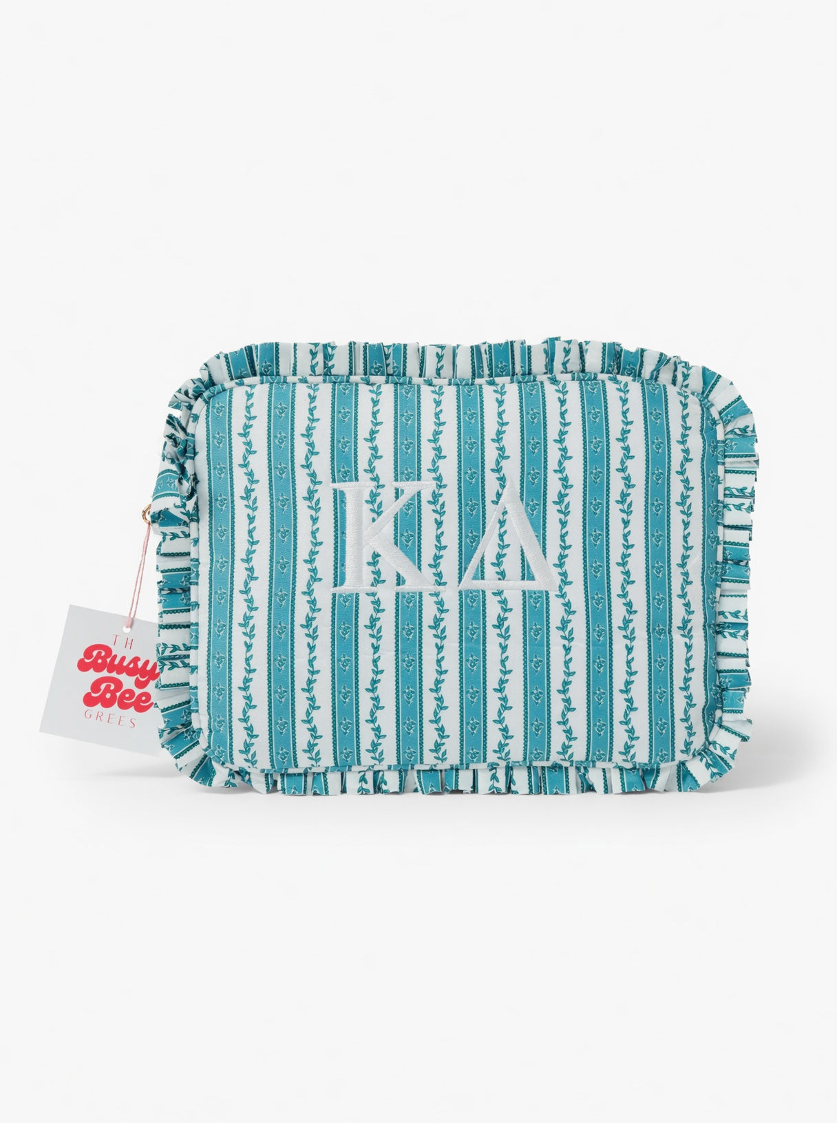 Busy Bee: Sorority Ruffle Makeup Bag