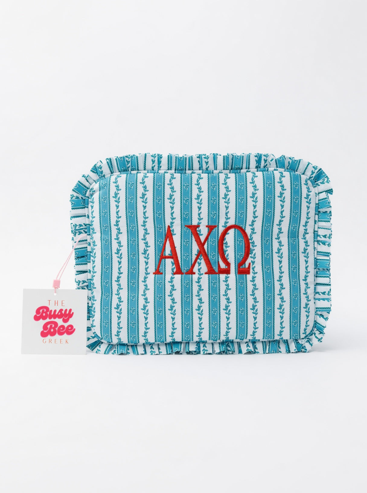Busy Bee: Sorority Ruffle Makeup Bag