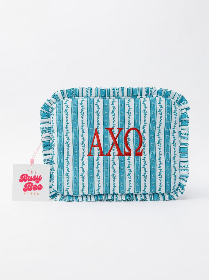 Busy Bee: Sorority Ruffle Makeup Bag