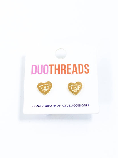 Heart Sorority Earrings