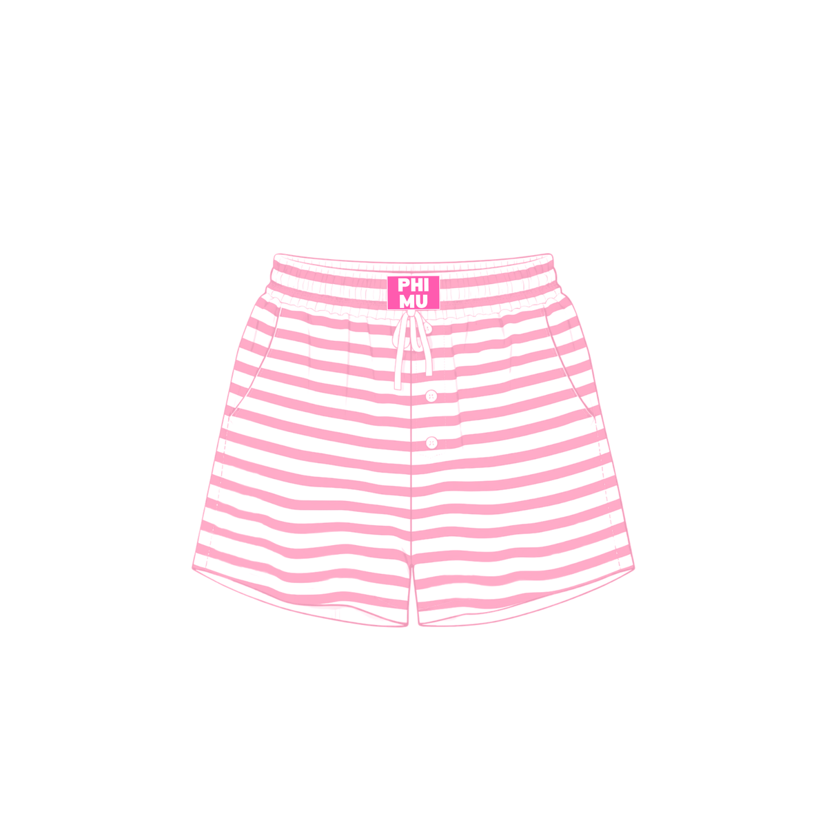 Pin Stripe Sweat Shorts